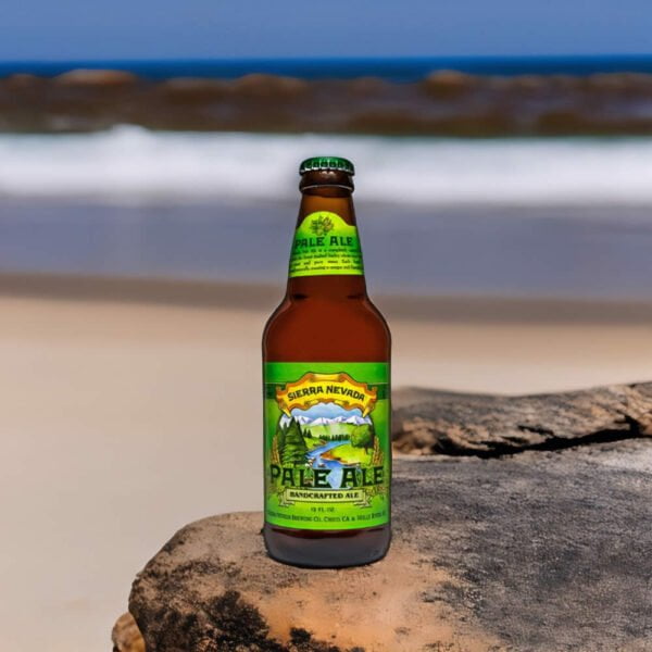 Cerveza Sierra Nevada Pale Ale en la playa