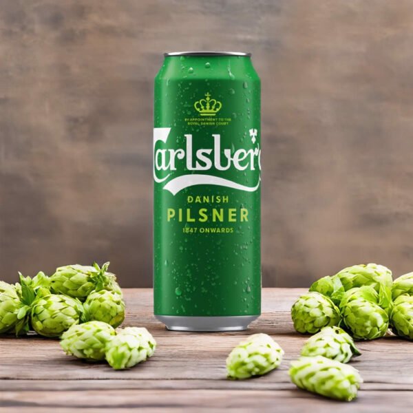 Cerveza Carlsberg Pilsner con lúpulos