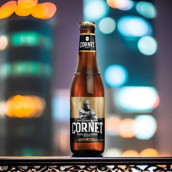 Cerveza Cornet Blonde en barandal