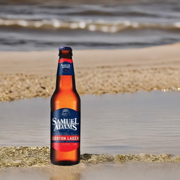 Cerveza Samuel Adams Boston Lager en el mar
