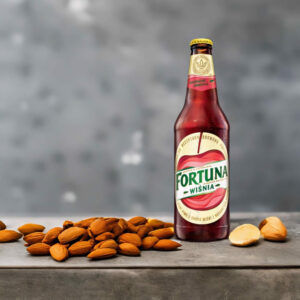 Cerveza Fortuna Wisnia con almendras