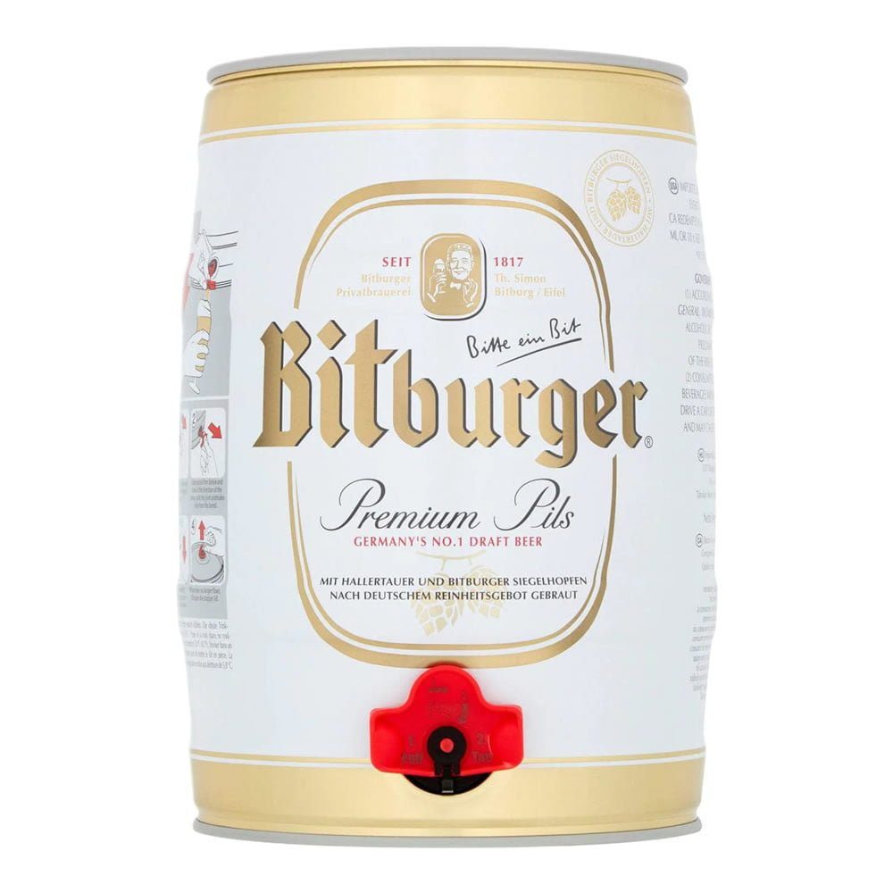 Cerveza Bitburger Premium Pils Mini Keg