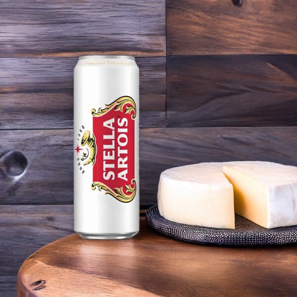 Cerveza Stella Artois con queso
