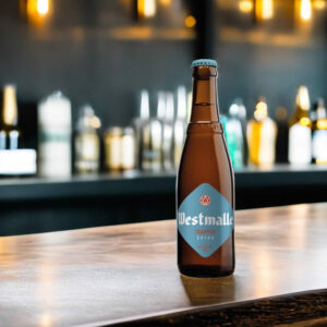 Cerveza Westmalle Extra en barra de bar
