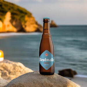 Cerveza Westmalle Extra en la playa