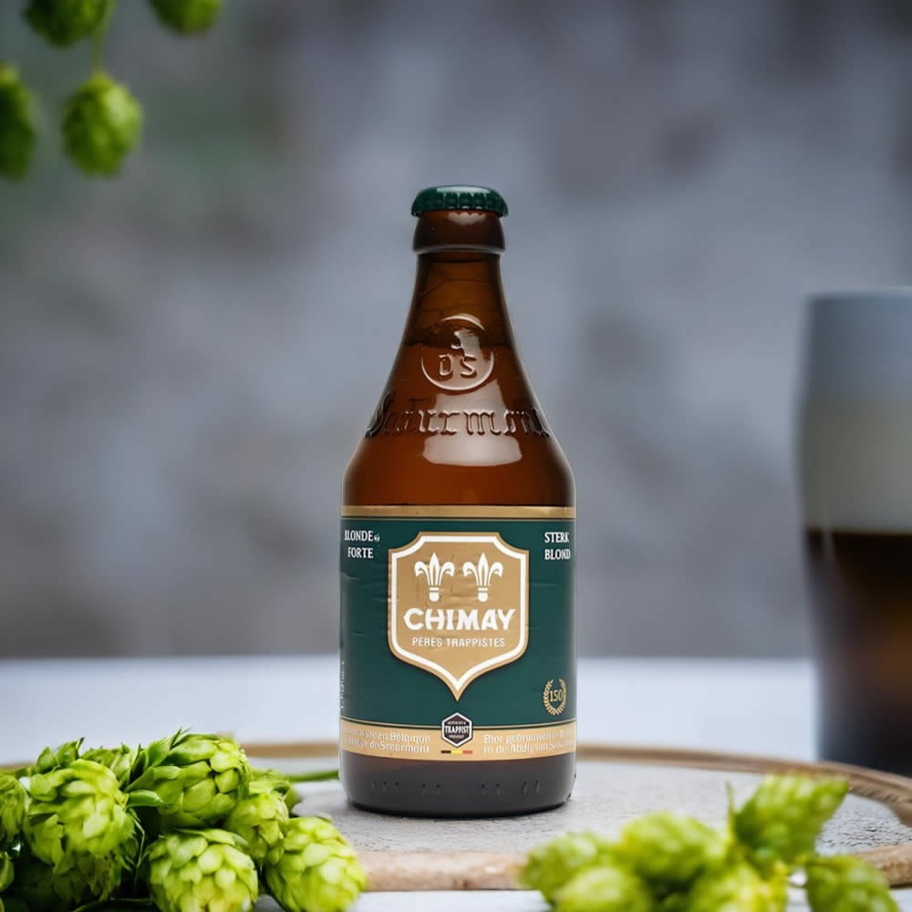 Cerveza Chimay Groen 150 con lúpulos