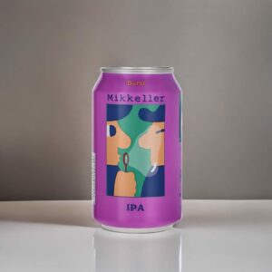 Cerveza Mikkeller Burst en fondo gris