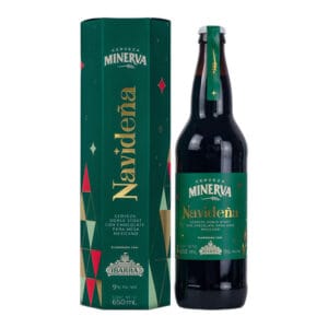 Cerveza Minerva Navideña 2022 Caja y botella